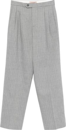 Twin-Set Pantaloni gessati con piega - Grigio
