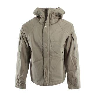 C.P. Company C.p. Company, Jassen, Heren, Beige, M, Katoen, Windjack met capuchon