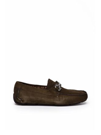 Ferragamo Parigi Eco Suede Loafer - Green