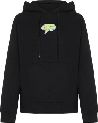 Off-white Mens Off-White FW22 Back Logo Printing Hooded Long Sleeves Ordinary Version Black OMBB097F22FLE0064641