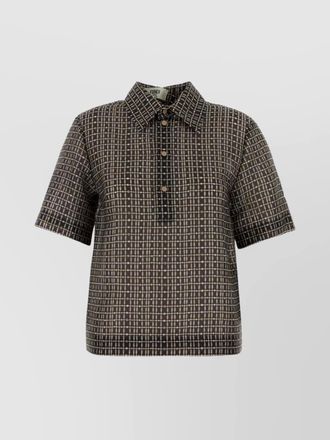 Fendi silk polo shirt