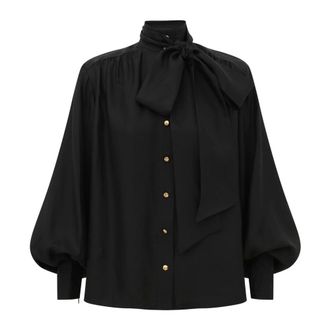 Zimmermann Blusa di Seta Nera - - Blouses & Shirts - Donna - Nero - M