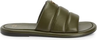 Giuseppe Zanotti Sandali slides imbottiti Harmande - Verde