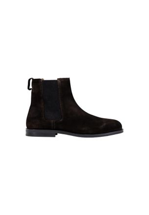Calvin Klein Mens Chelsea Boots Suede Comfort - Dark Brown - Size EU 44