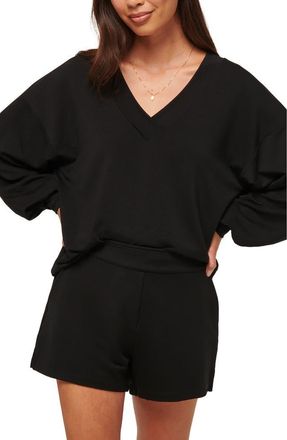 Travis Mathew Cloud French Terry Pullover Sweatshirt in Black at Nordstrom Rack, Size X-Small