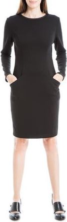 Max Studio Long Sleeve Pocket Dress in Black at Nordstrom Rack, Size Large
