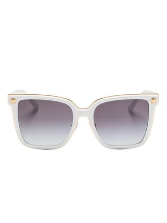 Versace oversize-frame sunglasses - women - Acetate/Metal - 58 - White
