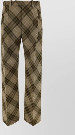 Burberry embroidered wool wide-leg trousers