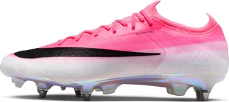 Nike Mens Mercurial Vapor 17 Elite Soft-Ground Low-Top Soccer Cleats in Pink | IM5807-901