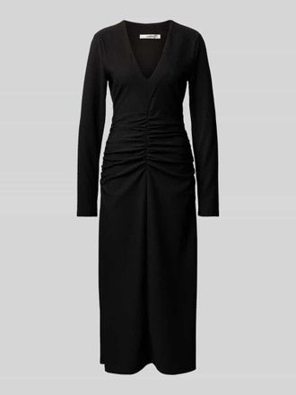 Gestuz Midikleid in Crinkle-Optik Modell Shilla in Black, Gr&ouml;&szlig;e XS