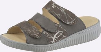 Belvida Pantolette BELVIDA, Damen, Gr. 36, dunkeltaupe, Nubukleder, Rindsleder, Veloursleder, Schuhe Pantolette