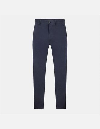 HUGO BOSS Mens Crigan3 Solid Patterned Straight Chinos - Navy - Size: 30W r