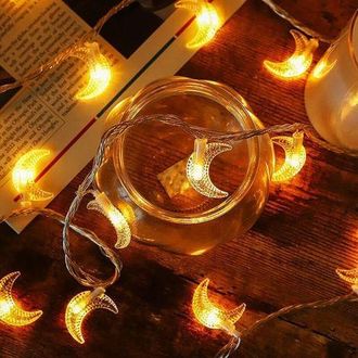 OEM Guirnalda De Luces Con Forma De Luna, 6 M, 40 Led, Alimentada Por Usb, Luces Decorativas Para Interiores Para Navidad, Bodas, Cumplea&ntilde;os, San Valent&iacute;n