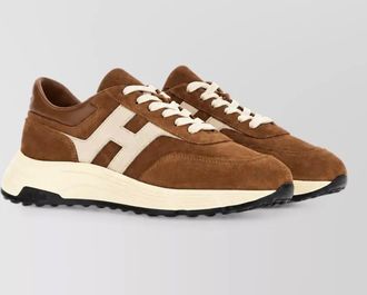 Hogan suede leather low-top sneakers