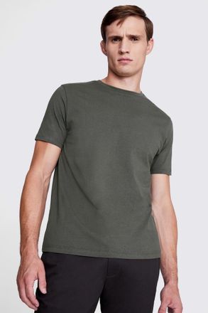 Moss Khaki Crew-Neck T-Shirt
