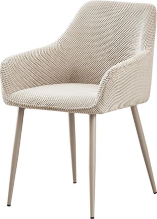 MID.YOU Mid.you Armlehnstuhl, Creme, Metall, Textil, Rundrohr, 56x81x62 cm, Esszimmer, Stühle, Polsterstühle