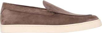 Brunello Cucinelli Schoenen, Heren, Bruin, 40 EU, Su&egrave;de, Suede Slipon Loafers Casual