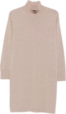 Fabiana Filippi Gebreide Jurk - Dames - Kleedjes - Beige - 2XS - Nylon - Kleedjes