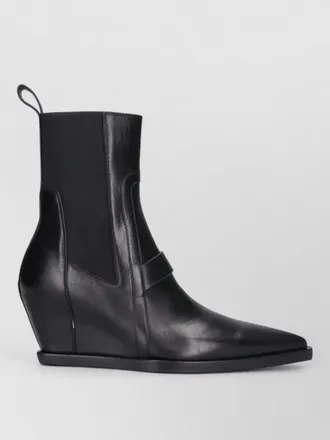 Rick Owens leather ankle boots