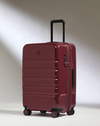 Antler Medium Suitcase In Cedar Red Gloss - Icon Stripe