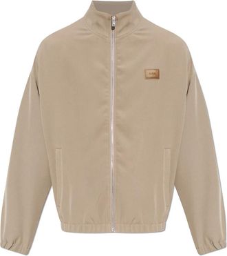Amiri Jack met opstaande kraag - Heren - Zomerjassen - Beige - M - Leer - Jassen