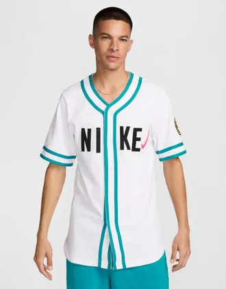Nike Baseball jersey in white-Black