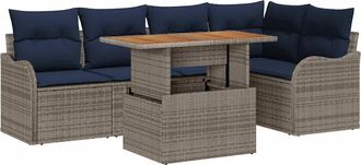 vidaXL Conjunto De Sof&aacute;s De Jard&iacute;n 6 Uds. 5-n&uacute;mero De Plazas Vidaxl