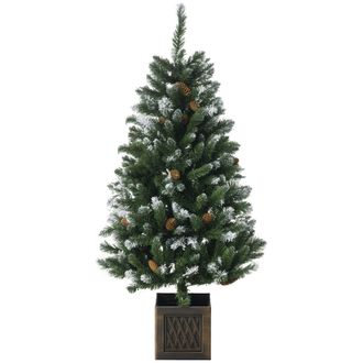 OEM &Aacute;rbol De Navidad Artificial 120 Cm &Aacute;rbol De Navidad Nevado Con 328 Ramas Y Soporte Met&aacute;lico Decoraci&oacute;n Navide&ntilde;a Verde