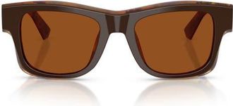 Dolce & Gabbana 52mm Square Sunglasses in Top Brown/Pearl Gold Brown at Nordstrom