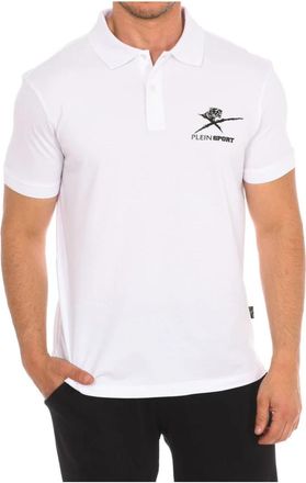Plein Sport Polo met Korte Mouwen - Heren - Fitness - Wit - S - Katoen - Fitness