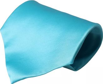 Dolce & Gabbana Mens Silk Necktie Turquoise Solid - One Size
