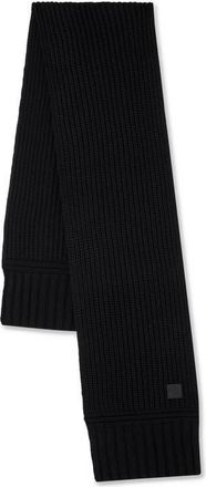 Mulberry Chunky Ribbed Scarf in Black at Nordstrom