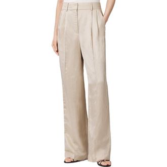 AllSaints Helena Pleated Pants in Stone at Nordstrom, Size 10 Us