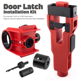 OEM Nuevo Kit De Carpinter&iacute;a 2 En 1: Taladro Para Cerraduras De Pomo + Pestillo De Embutir - Solo Para Puertas De Madera (naranja, Abs + Acero, 185x140x15