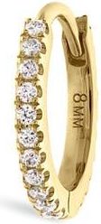 Maria Tash Diamond Eternity Single Hoop Earring in 18K Yellow Gold/Diamond at Nordstrom, Size 8 Mm