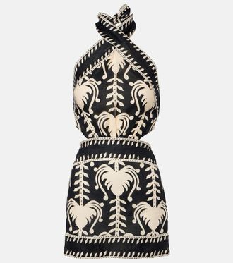 Johanna Ortiz Cutout printed minidress