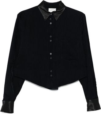 Forte_Forte Camicia con colletto a coste - Blu