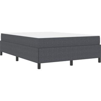 vidaXL Bed Frame Dark grey 140 x 190 cm Corduroy fabric vidaXL