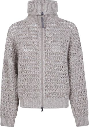 Brunello Cucinelli Truien & Vesten, Dames, Beige, S, Cardigans