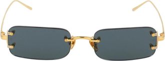 Linda Farrow Taylor Zonnebril - Dames - Zonnebrillen - Geel - 53 MM - Accessoires