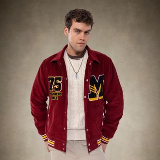 Members Only Mens Corduroy Varsity Jacket