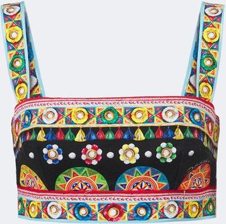 Dolce & Gabbana Carretto cotton crop top