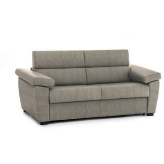 Dmora Sof&aacute; Fijo 3 Plazas Vilma, Sof&aacute; Lineal Para Sal&oacute;n, Acolchado, Desenfundable, Calidad 100% Made In Italy, 225x95 H100 Cm, Gris Claro - Dmora