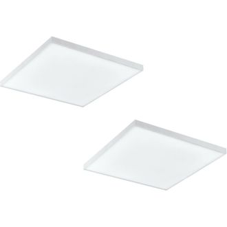 Loops 2 PACK 300mm Sleek Ceiling Light White Slim Square Low Profile 11W LED 4000K
