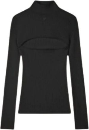 Courr&egrave;ges Turtleneck Trui - Dames - Coltruien - Zwart - S - Truien & Vesten