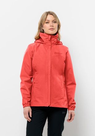 Jack Wolfskin Outdoorjacke JACK WOLFSKIN STORMY POINT 2L JKT W, Damen, Gr. XS, rot (vibrant, rot), Obermaterial: 100% Polyester, Jacken Outdoorjacke