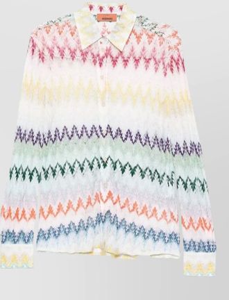 Missoni zigzag pattern shirt long sleeve textured