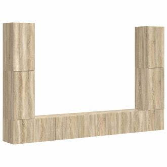 vidaXL Conjunto De Mueble De Tv 8 Pcs Roble Sonoma Vidaxl