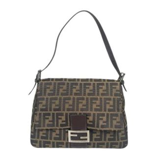 Fendi Pre-owned Shoulder Bags, female, Brown, Size: ONE SIZE Pre-owned Canvas Shoulder Bag