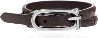 Ferragamo Leren Wikkelarmband - Heren - Armbanden - Bruin - ONE Size - Leer - Accessoires